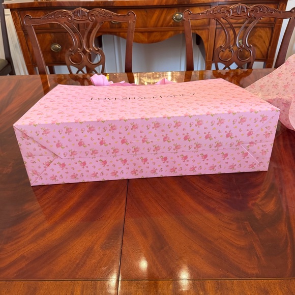 LoveShackFancy Jumbo Pink Floral Shopping Bag - Picture 9 of 15